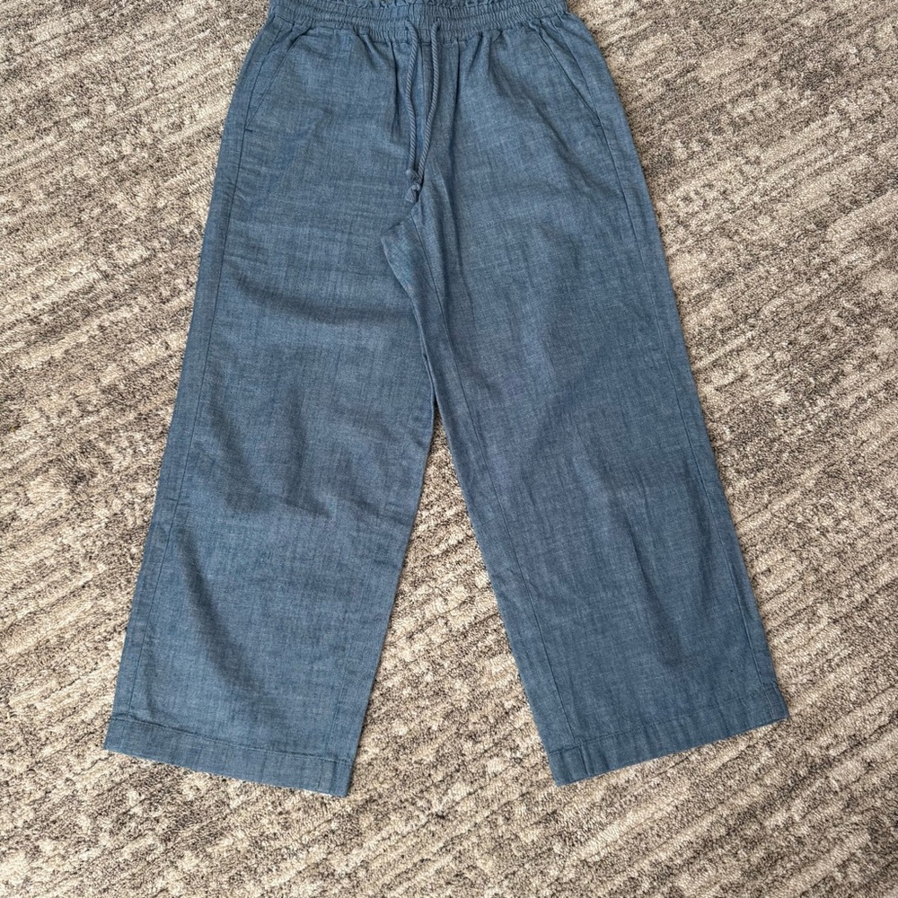 J. Crew Factory Chambray Wide Leg Pants